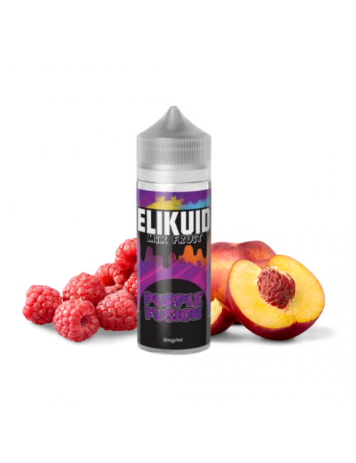 Purple Fusion e-liquide 10ml Elikuid O'Jlab goût pêche et framboise
