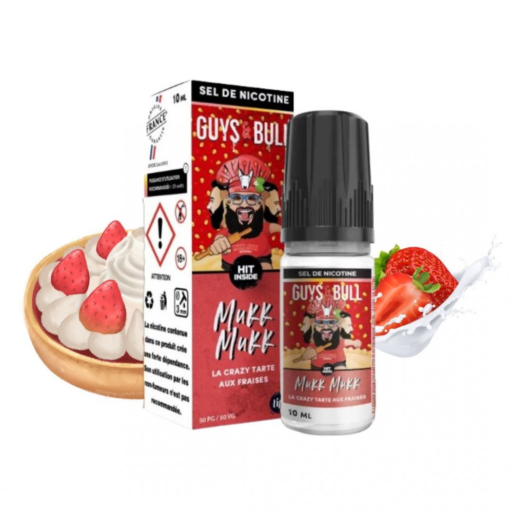 Mukk Mukk Sels de Nicotine Crazy Tarte aux Fraises 10ml