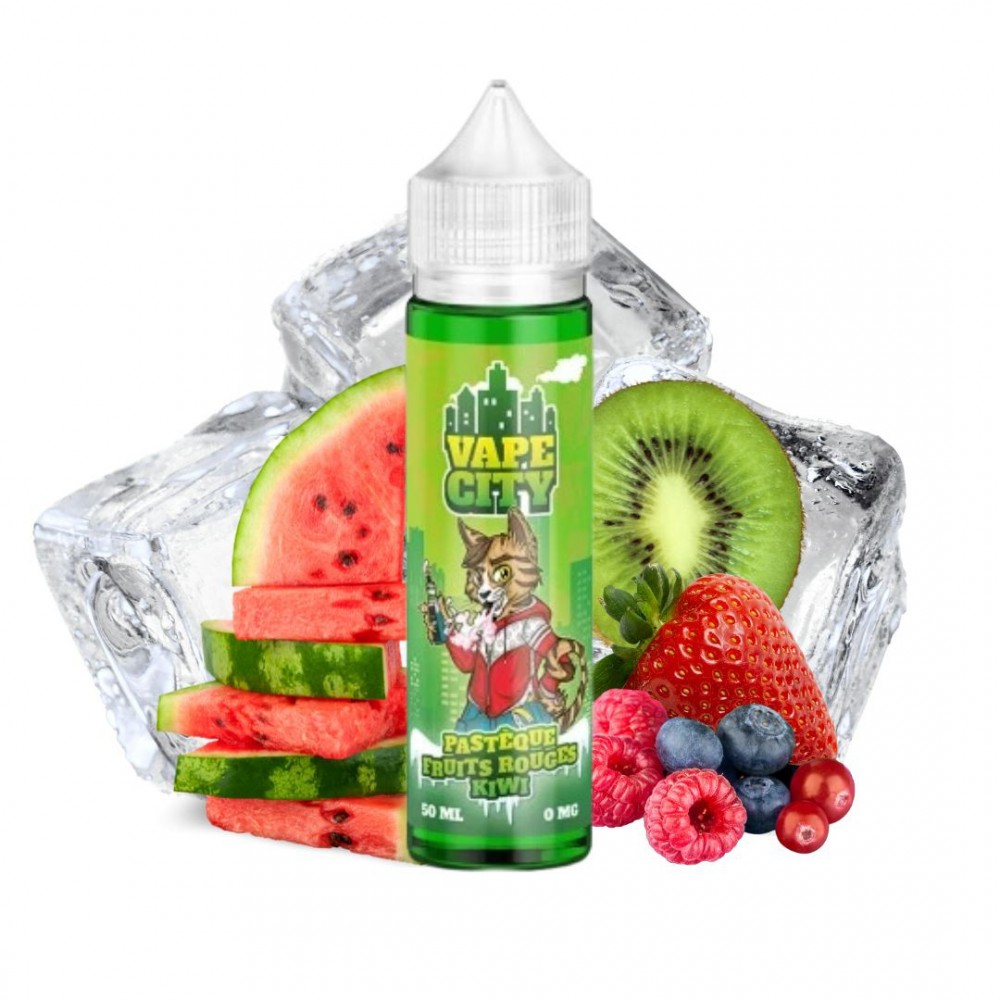 E-Liquide Pastèque Fruits Rouges Kiwi 50ml - Vape City