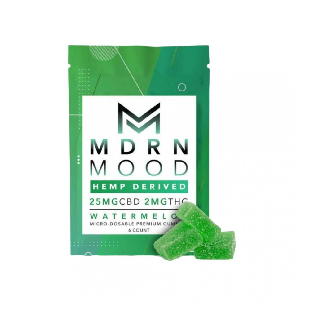 Sachet Gummies Pastèque 25mg CBD / 2mg THC - MDRN MOOD