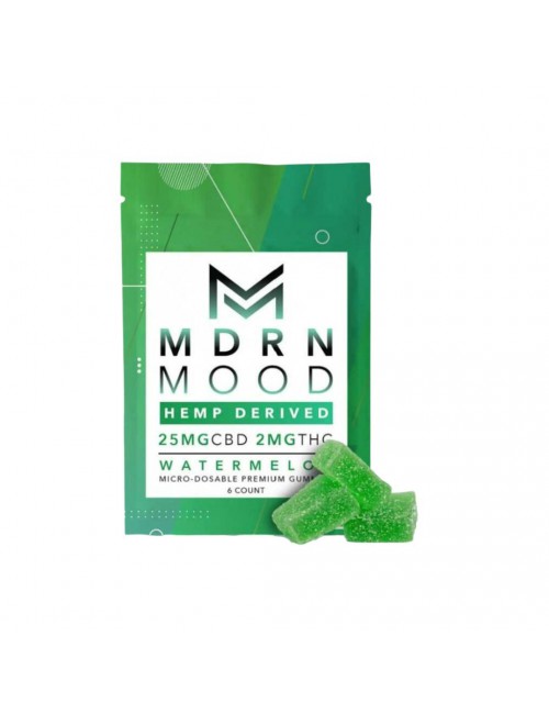 Sachet Gummies Pastèque 25mg CBD / 2mg THC - MDRN MOOD