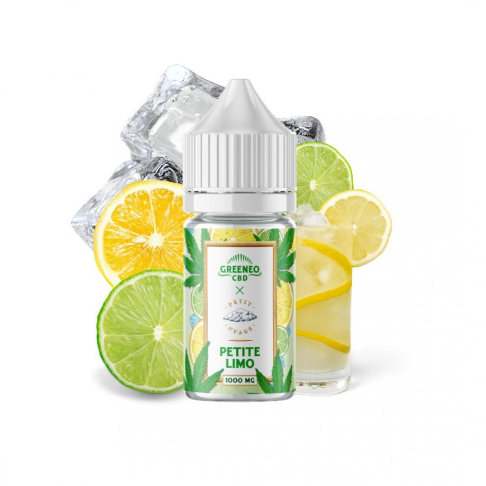 E-Liquide au CBD Petite Limo 1000mg - Greeneo x Petit Nuage