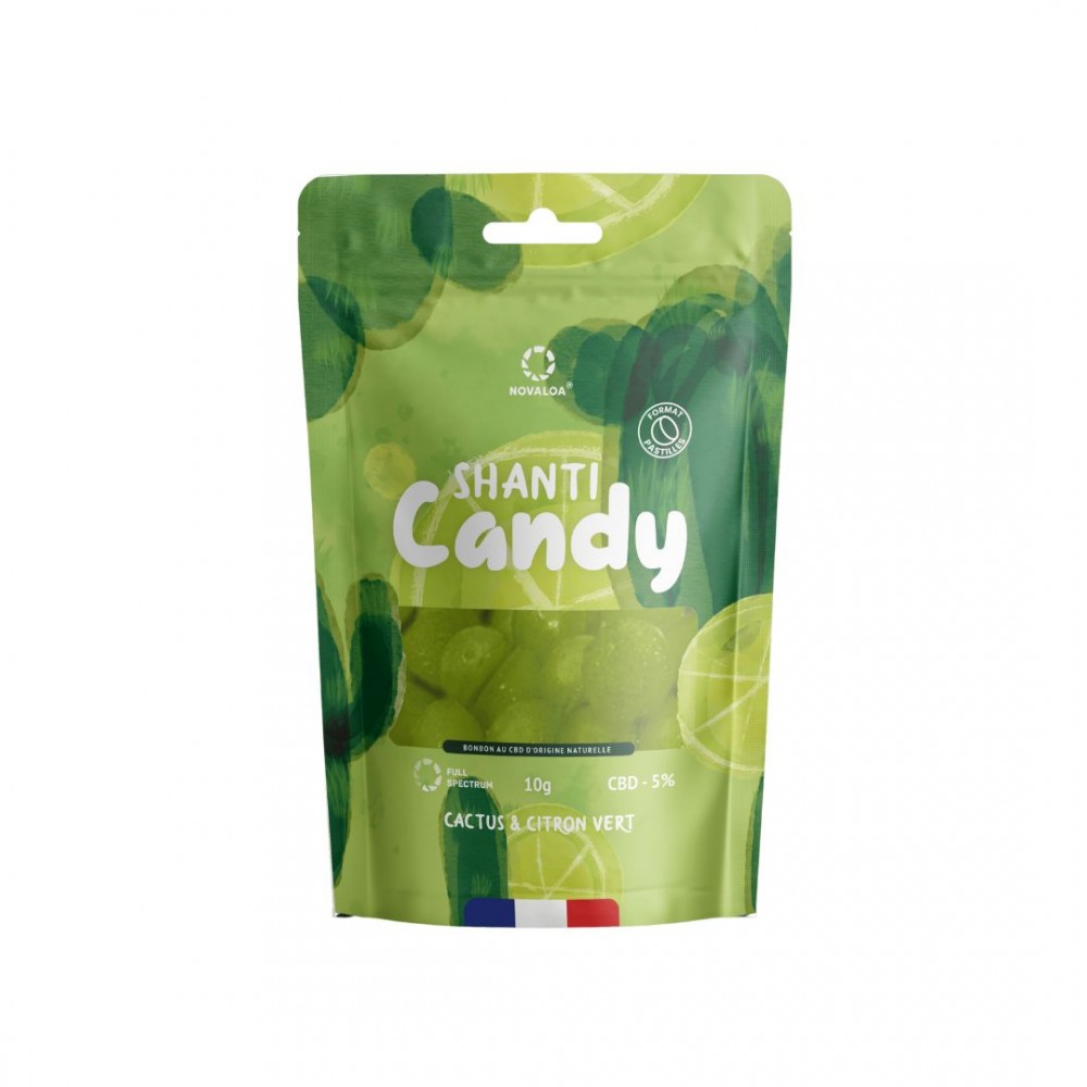 Bonbons au CBD Shanti Candy Cactus Citron Vert 10g - Novaloa